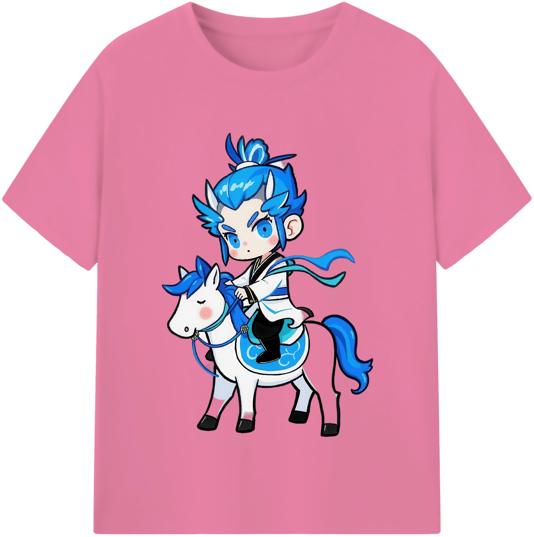 （画像用） Ne Zha 2 ナタ 魔童の大暴れ 綿100％半袖Tシャツ（フロントプリント）